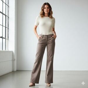 Marc Aurel Brown Wide-Leg Pants